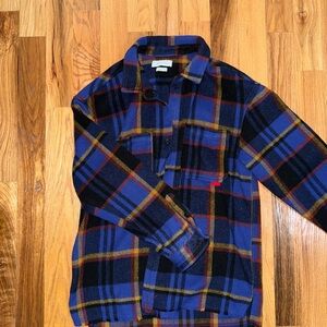 Urban Outfitters Blue and Yellow Plaid Shirt